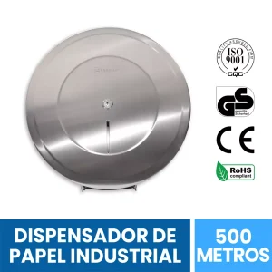 Dispensador de Papel Higienico Industrial en acero inoxidable , dispensador de acero jumbo inoxidable extra grande , dispesnador jumbo grande inoxidable