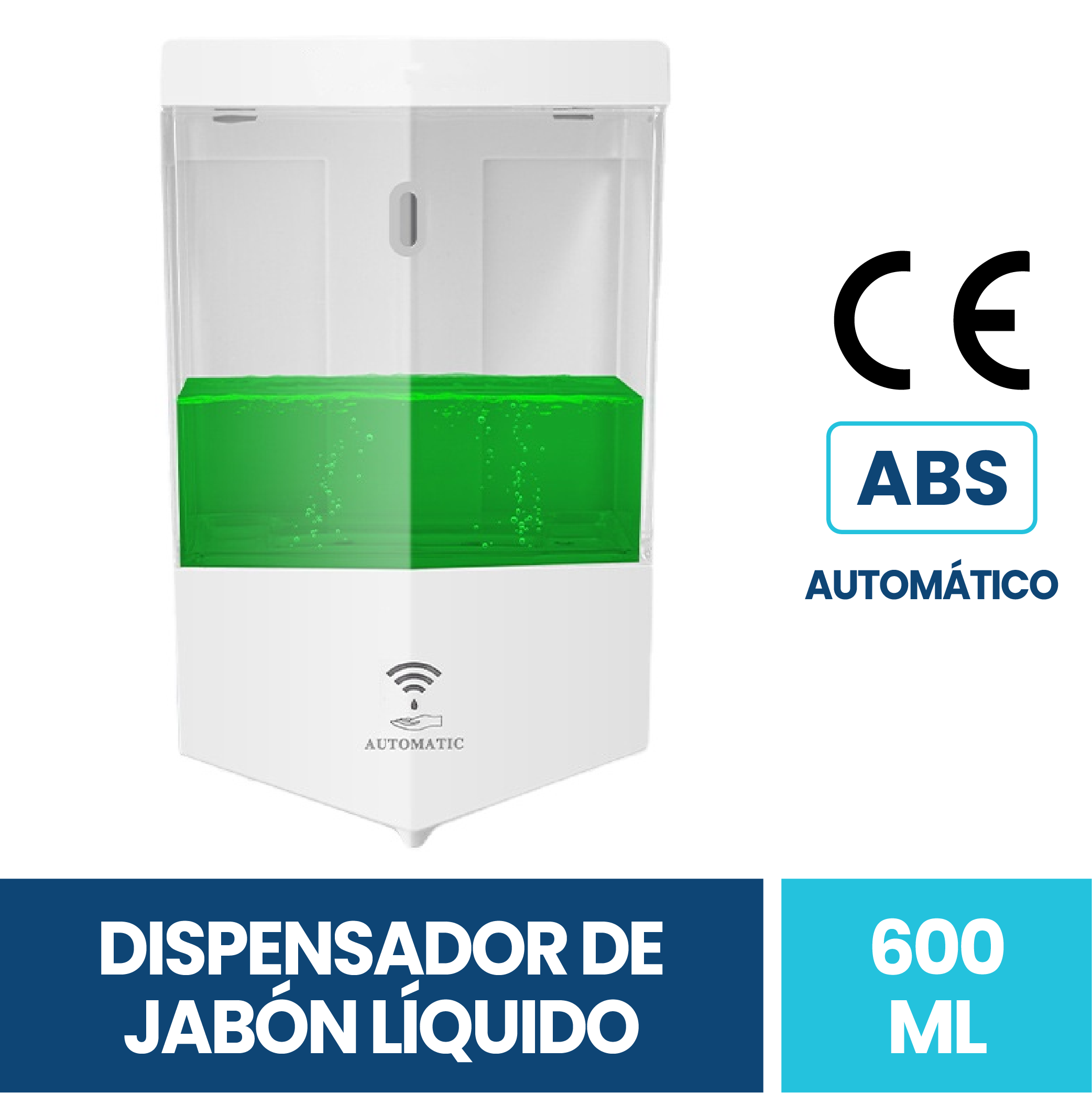 Dispensador de Gel Automático de Pared 600 ml sin Contacto