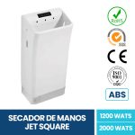Seca manos elétrico de aire Jet Square, secadora de manos , secador de manos