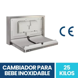 cambiador baño público horizontal acero inoxidable